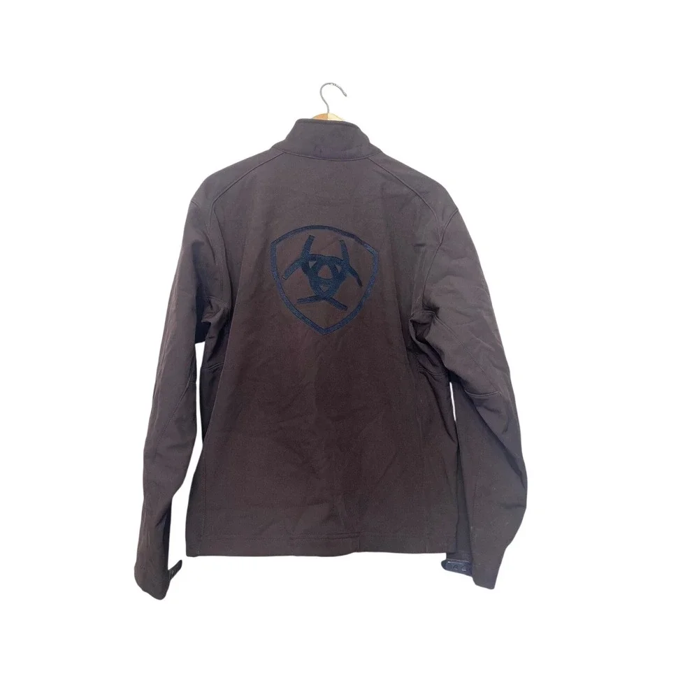 Ariat Logo 2.0 Softshell Jacket Men's Medium Brown‎ Wind Water Resistant